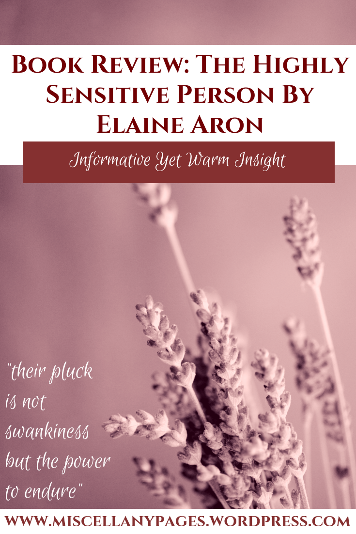 Book Review The Highly Sensitive Person by Elaine Aron Pinterest Graphic