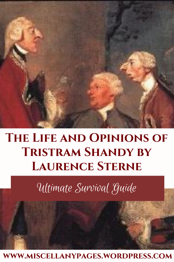 The Life and Opinions of Tristram Shandy Survival Guide Pinterest Graphic